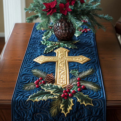 Faithful Christmas Quilted Table Runner NCU0NT11454