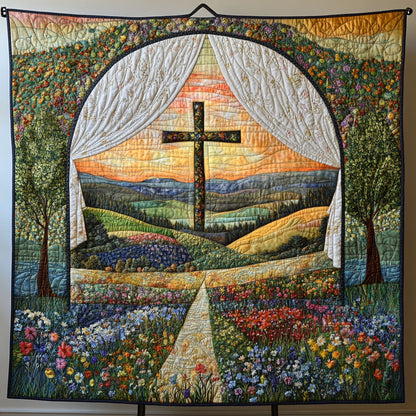 Faithful Cross Quilted Blanket NCU0PT7532