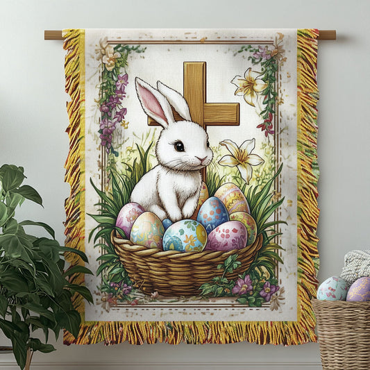Faithful Easter Bunny Woven Sofa Blanket NCU0NT4734