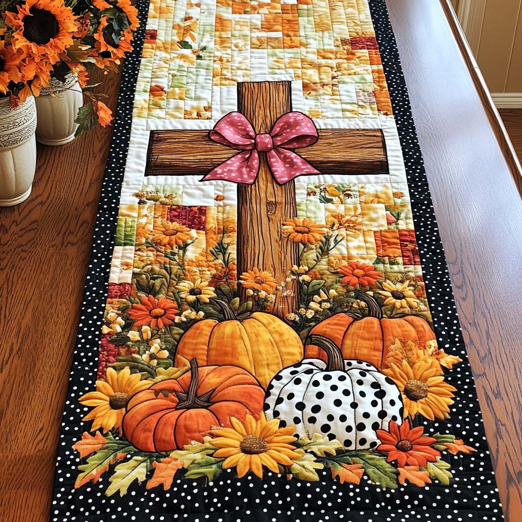 Faithful Fall Days Quilted Table Runner NCU0NT9326