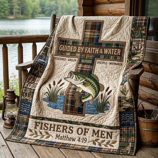 Faithful Fishing Guide Quilted Blanket NCU0HH1997