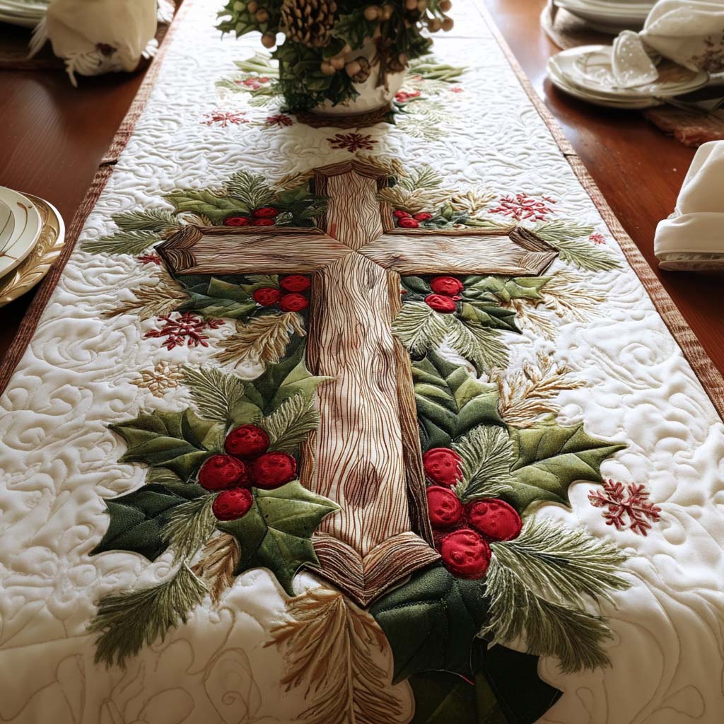 Faithful Glow Quilted Table Runner NCU0NT11455