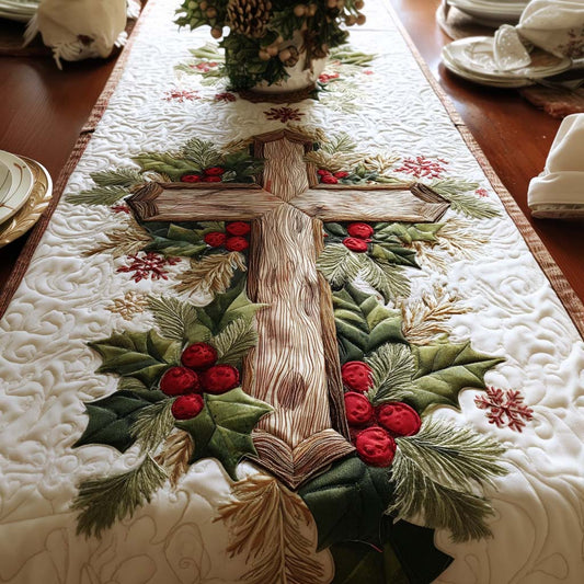 Faithful Glow Quilted Table Runner NCU0NT11455
