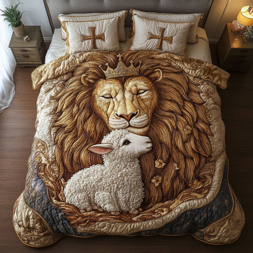 Faithful Guardian 3-Piece Quilted Bedding Set NCU0NT4680