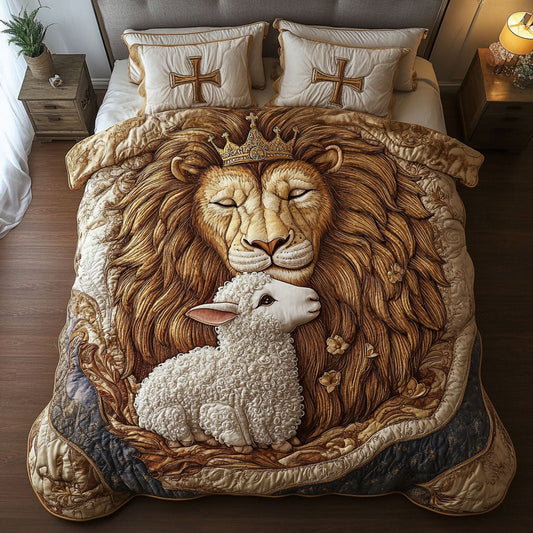Faithful Guardian 3-Piece Quilted Bedding Set NCU0NT4680