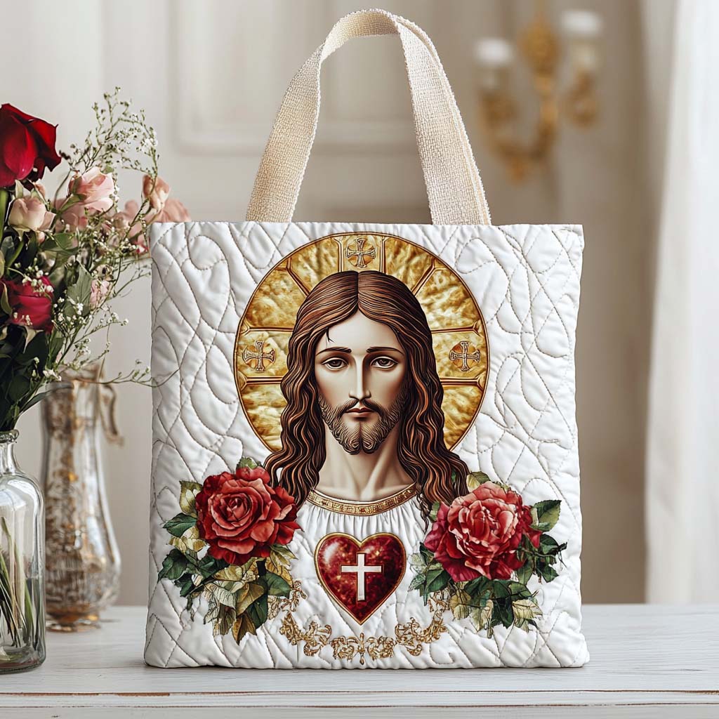 Faithful Heart Walk Quilted Tote Bag NCU0NT8542