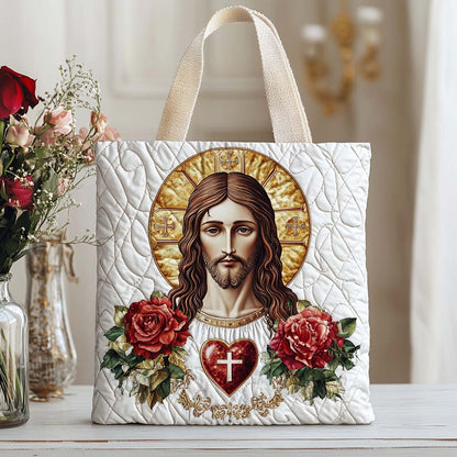 Faithful Heart Walk Quilted Tote Bag NCU0NT8542