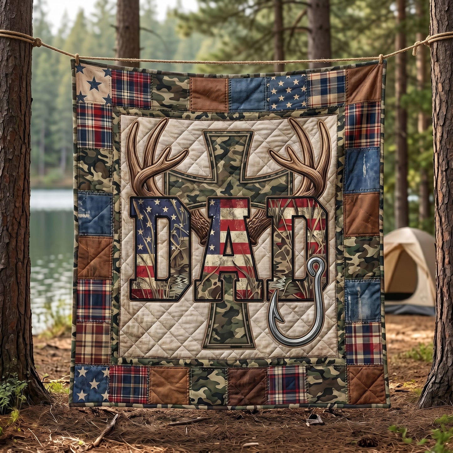 Faithful Hunter Quilted Blanket NCU0DV9750