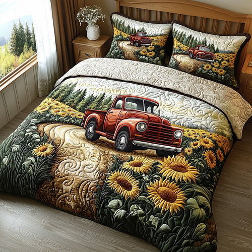 Faithful Ride 3-Piece Quilted Bedding Set NCU0DV6591