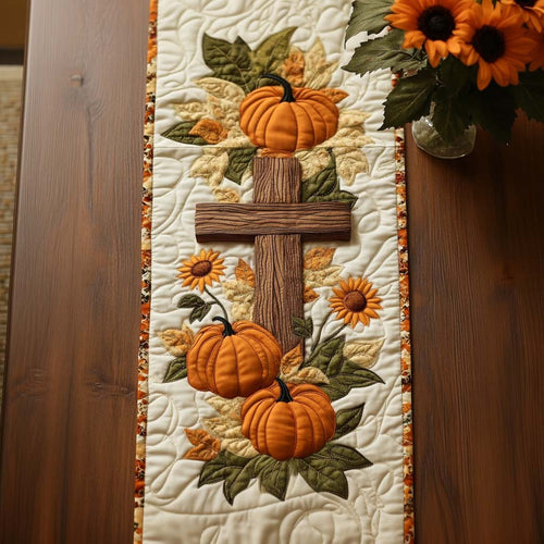 Faithful Season Quilted Table Runner NCU0NT9015
