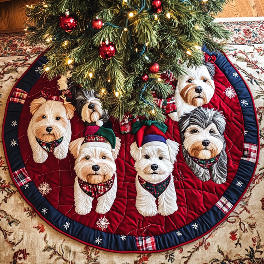 Faithful West Highland Terrier Christmas Quilted Tree Skirt NCU0DK10828