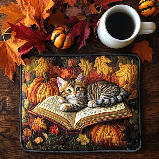 Fall Cat Whiskers Quilted Placemat NCU0NT8877