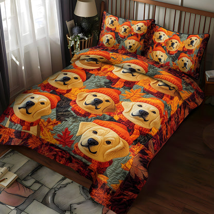 Fall In Retriever 3-Piece Quilted Bedding Set NCU0PT379