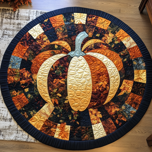 Fall Aura Quilted Round Mat NCU0TL1373