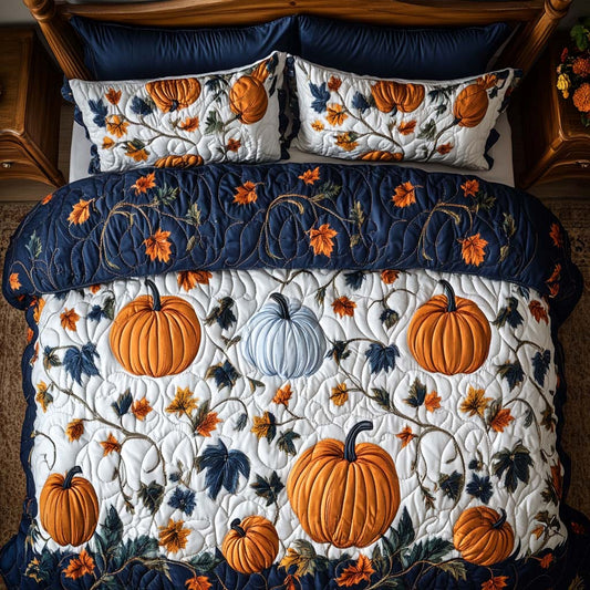 Fall Country Charm 3-Piece Quilted Bedding Set NCU0NT8350