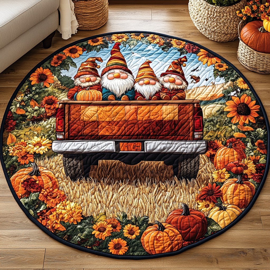 Fall Delight Quilted Round Mat NCU0TL1397