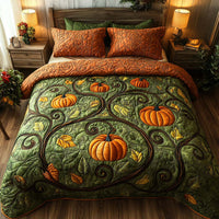 Fall Garden Path 3-Piece Quilted Bedding Set NCU0NT8766