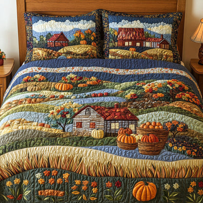 Fall Garden Path 3-Piece Quilted Bedding Set NCU0PT7780