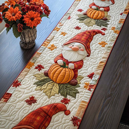 Fall Gnome Gathering Quilted Table Runner NCU0NT9122