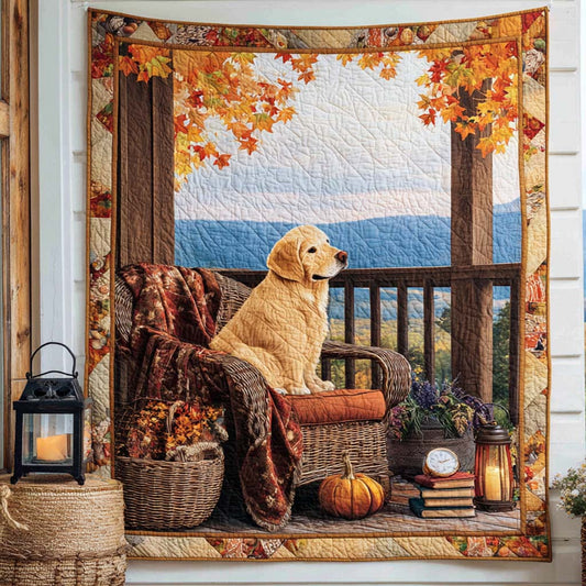 Fall Golden Quilted Blanket NCU0NT9028