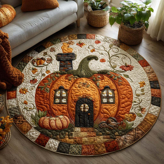 Fall Harvest Path Quilted Round Mat NCU0TD049