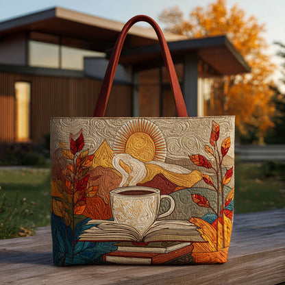 Fall Into Fiction Quilted Tote Bag NCU0PT8290