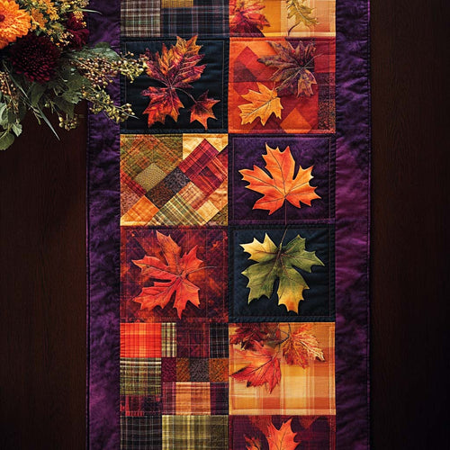 Fall Leaf Delight Quilted Table Runner NCU0NT8402