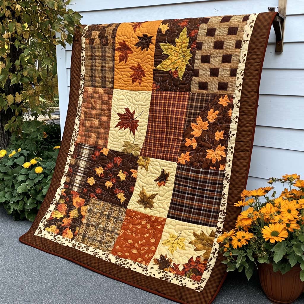 Fall Maple Magic Quilted Blanket NCU0NT8419
