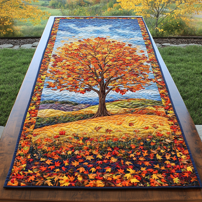 Fall Meadow Quilted Table Runner NCU0DK9462