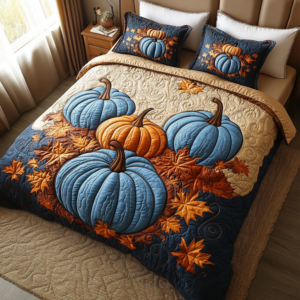 Fall Nest 3-Piece Quilted Bedding Set NCU0DV6757