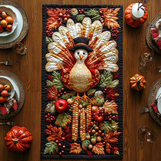 Fall Plumage Quilted Table Runner NCU0DV7396
