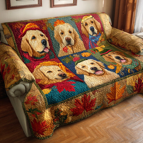 Fall Retriever Quilted Sofa Cover NCU0TD2163