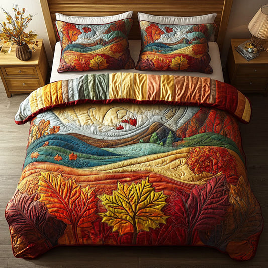 Fall Serenity 3-Piece Quilted Bedding Set NCU0PT7797
