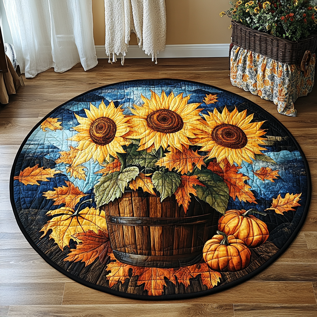 Fall Serenity Quilted Round Mat NCU0TL1353