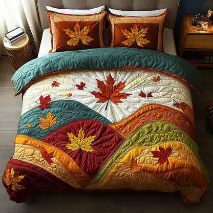 Fall Splendor 3-Piece Quilted Bedding Set NCU0PT7798