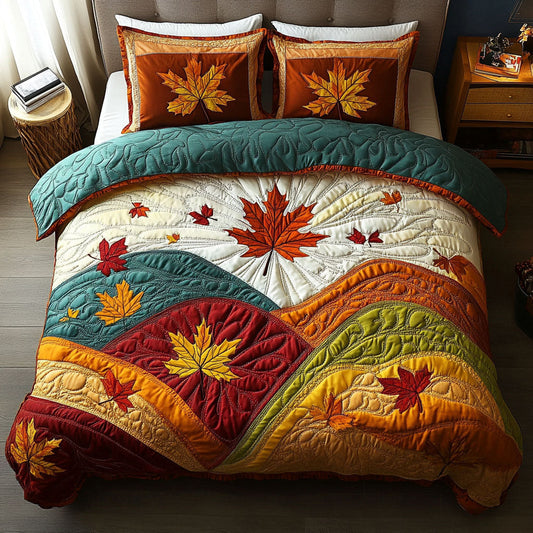 Fall Splendor 3-Piece Quilted Bedding Set NCU0PT7798