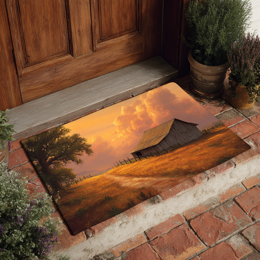 Fall Western Barn Doormat NCU0HH717