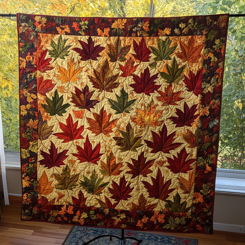 Falling Foliage Splendor Quilted Blanket NCU0DK1449