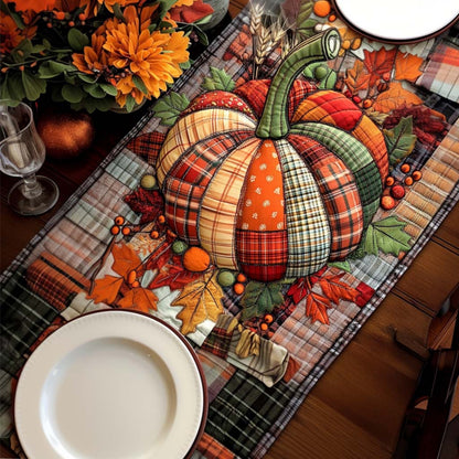 Falling Leaves Joy Quilted Table Runner NCU0NT8844