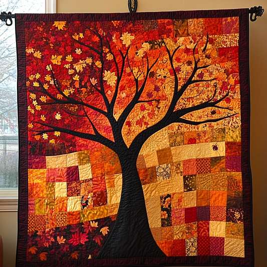 Falling Leaves Quilted Blanket NCU0DK9415
