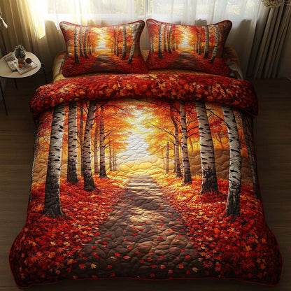 Falling Maple 3-Piece Quilted Bedding Set NCU0NT8533
