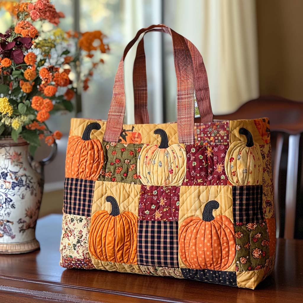 Falling Rustle Quilted Tote Bag NCU0NT8890