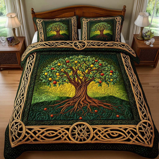 Family Bloom 3-Piece Quilted Bedding Set NCU0NT7739