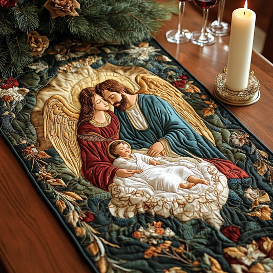 Family of Faith Quilted Table Runner NCU0VH667