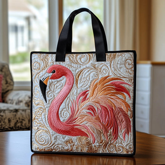 Fancy Flamingo Quilted Tote Bag NCU0DV6745