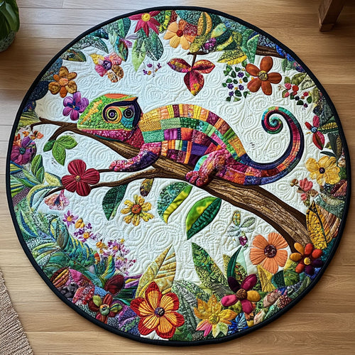 Fantasy Chameleon Quilted Round Mat NCU0PT7609