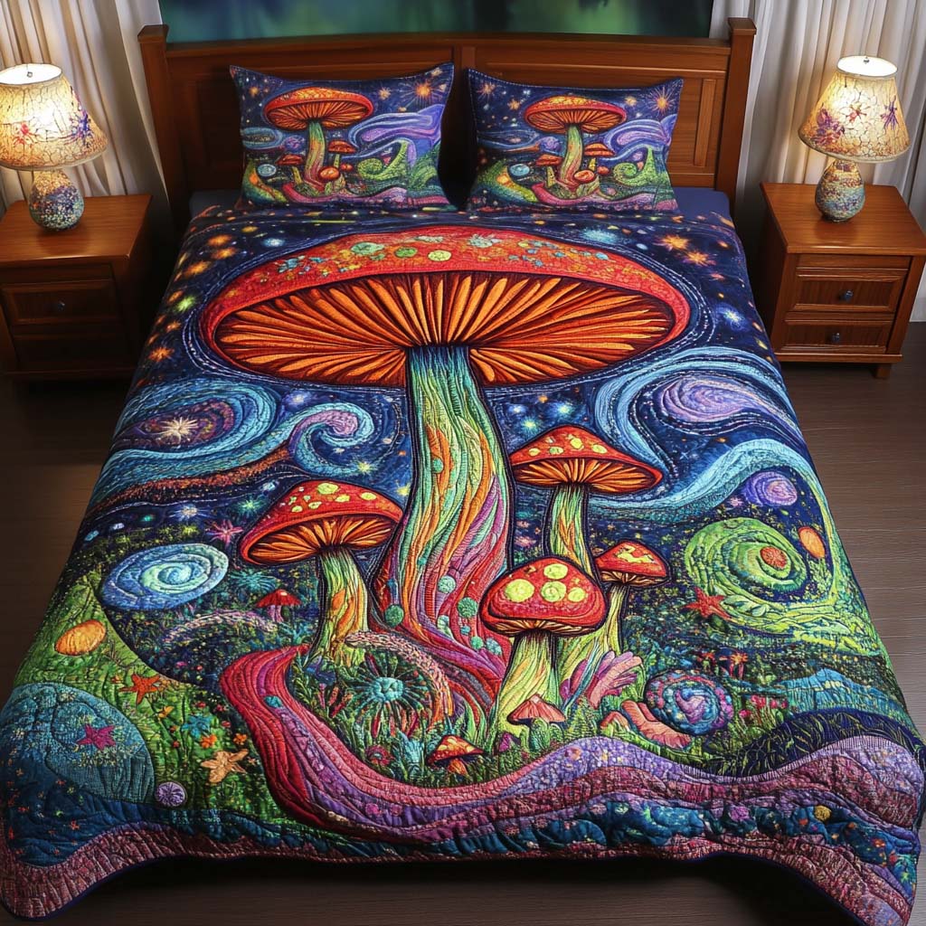 Fantasy World 3-Piece Quilted Bedding Set NCU0NT2254