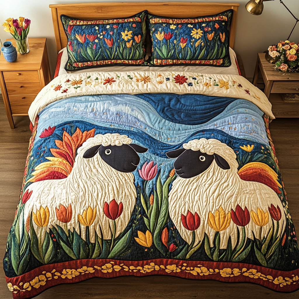 Farm Bliss 3-Piece Quilted Bedding Set NCU0VH3325