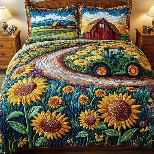 Farm Bliss 3-Piece Quilted Bedding Set NCU0VL2083