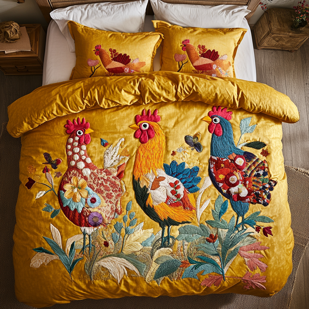 Farm Charm 3-Piece Quilted Bedding Set NCU0VH3584 – Vantique